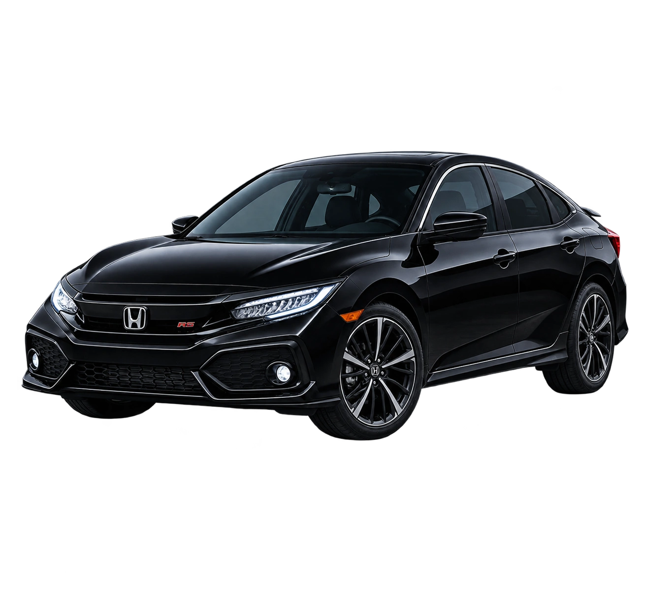 Black Honda Civic tracked vehicle